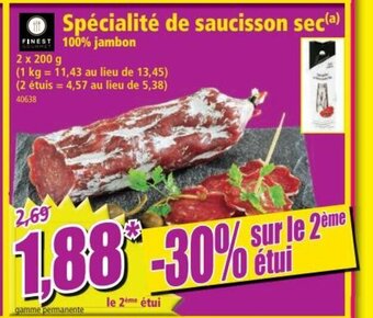 Norma Spécialité de Saucisson Sec offre