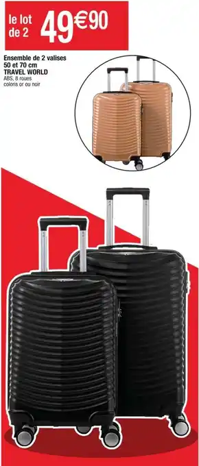 Ensemble de 2 valises 50 et 70 cm Travel World