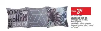 Cora x Carrefour Coussin 38 x 38 cm offre