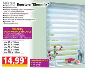 Norma Bella Casa Duostore Klemmfix offre