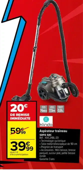 Carrefour Aspirateur Traîneau Sans Sac offre