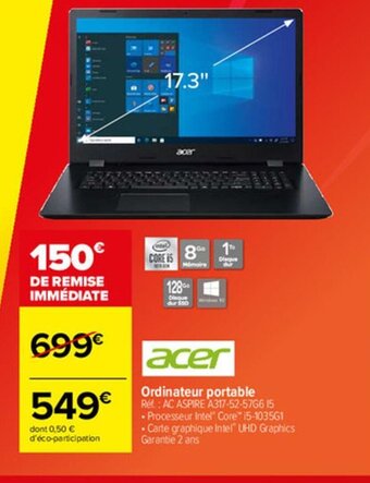 Carrefour Acer Ordinateur Portable offre