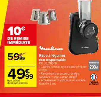 Carrefour Râpe à Légumes Eco Responsable offre