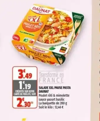 Coccimarket Salade XXL Pause Pasta Daunat offre