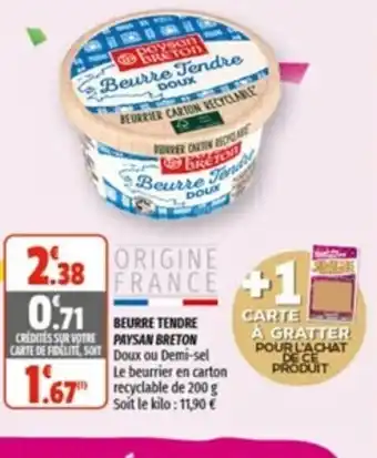 Coccimarket Beurre Tendre Paysan Breton offre