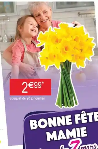 Cora x Carrefour Bouquet de 20 jonquilles offre