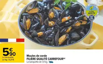 Carrefour Filière qualité carrefour moules de corde offre