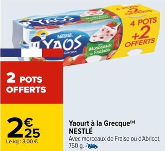 Carrefour Nestlé yaourt à la grecque offre
