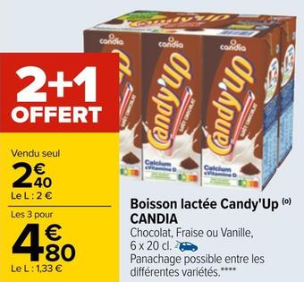 Carrefour Candia boisson lactée candy'up offre