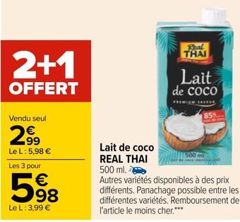 Carrefour Real thai lait de coco offre