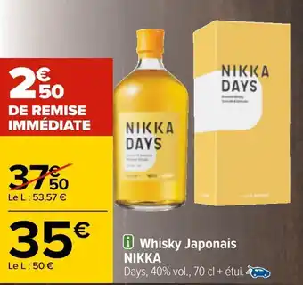Carrefour Nikka whisky japonais offre