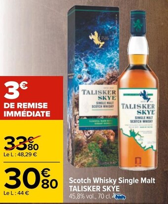 Carrefour Talisker skye scotch whisky single malt offre