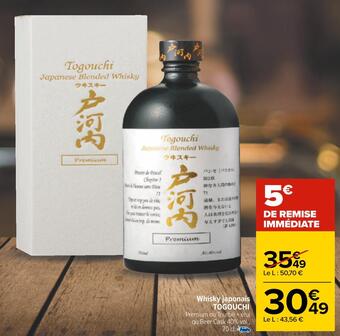 Carrefour Togouchi whisky japonais offre