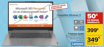 Carrefour Lenovo ordinateur portable offre