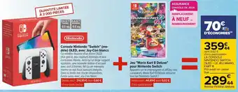 Carrefour Nintendo console nintendo "switch" (modèle) oled, avec joy-con blancs offre