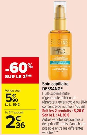 Carrefour Market Dessange soin capillaire offre
