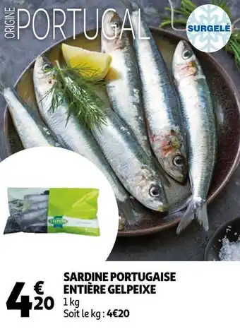 Auchan Gelpeixe sardine portugaise entière offre
