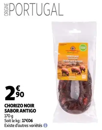 Auchan Sabor antigo chorizo noir offre