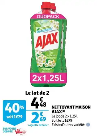 Auchan Ajax nettoyant maison offre