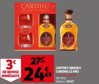 Auchan Cardhu coffret whisky 12 ans offre