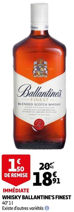 Auchan Ballantine's whisky finest offre