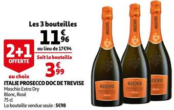 Auchan Maschio italie prosecco doc de trevise offre