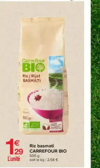 Riz Basmati Carrefour Bio