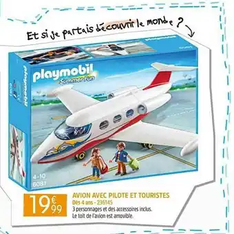 King Jouet Avion Avec Pilote Et Touristes offre