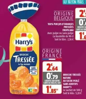Coccinelle Supermarché HARRY'S brioche tressée nature au sucre perlé sans additifs offre