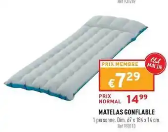 Trafic Matelas Gonflable offre