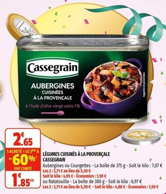 CASSEGRAIN légumes cuisinés a la provençale