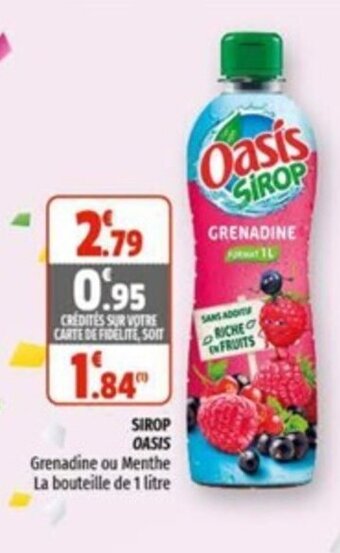 Coccinelle Supermarché OASIS sirop offre