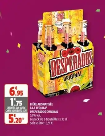 Coccinelle Supermarché DESPERADOS ORIGINAL bière aromatisée à la tequila offre