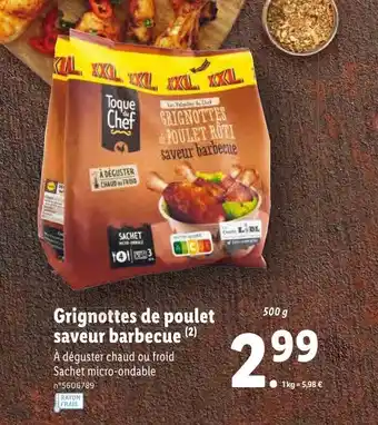 Lidl Grignottes de poulet saveur barbecue offre