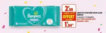Coccinelle Supermarché PAMPERS lingettes pour bébé fresh clean offre