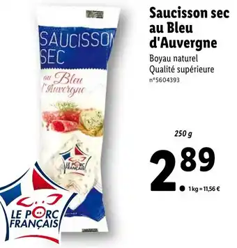 Saucisson sec au bleu d'auvergne