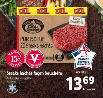 Lidl Steaks hachés façon bouchère offre