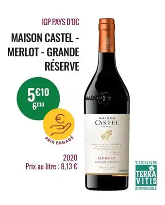 IGP PAYS D'OC maison castel - merlot - grande réserve