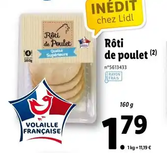 Lidl Rôti de poulet offre
