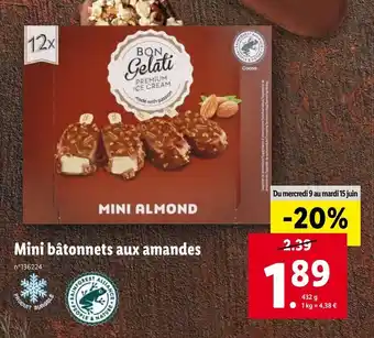 Lidl Mini bâtonnets aux amandes offre
