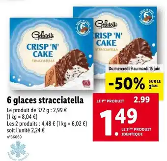 6 glaces stracciatella