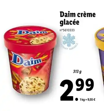 Lidl Daim crème glacée offre