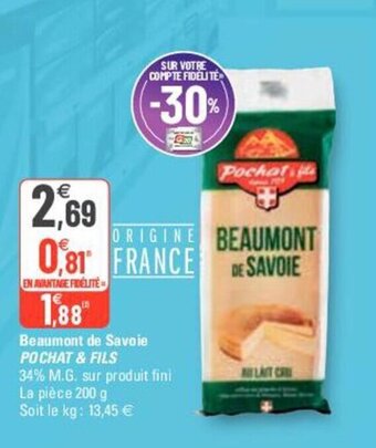 G20 POCHAT & FILS beaumont de savoie offre