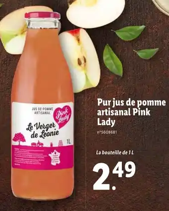 Lidl Pur jus de pomme artisanal pink lady offre
