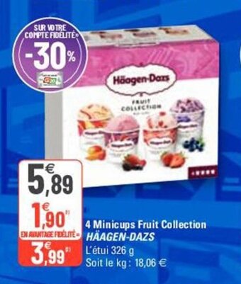 G20 HAAGEN-DAZS 4 minicups fruit collection offre