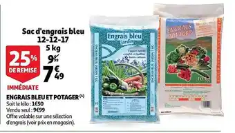 Auchan Engrais Bleu Et Potager offre