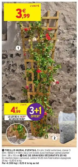 Intermarché Treillis Mural éventail 3+1 Offert offre