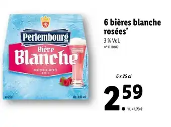 Lidl 6 bières blanche rosées* offre
