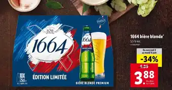 Lidl 1664 bière blonde* offre