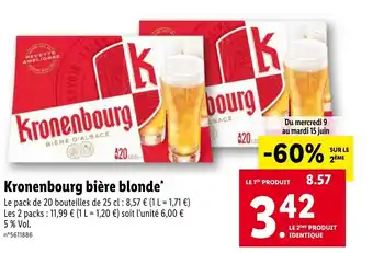 Lidl Kronenbourg bière blonde* offre